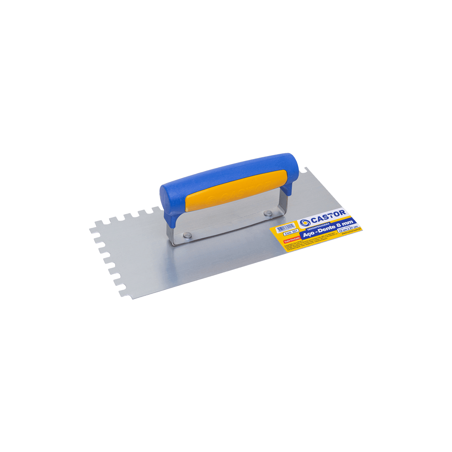 Desempenadeira Aço Galvanizado Dente 8mm - Castor