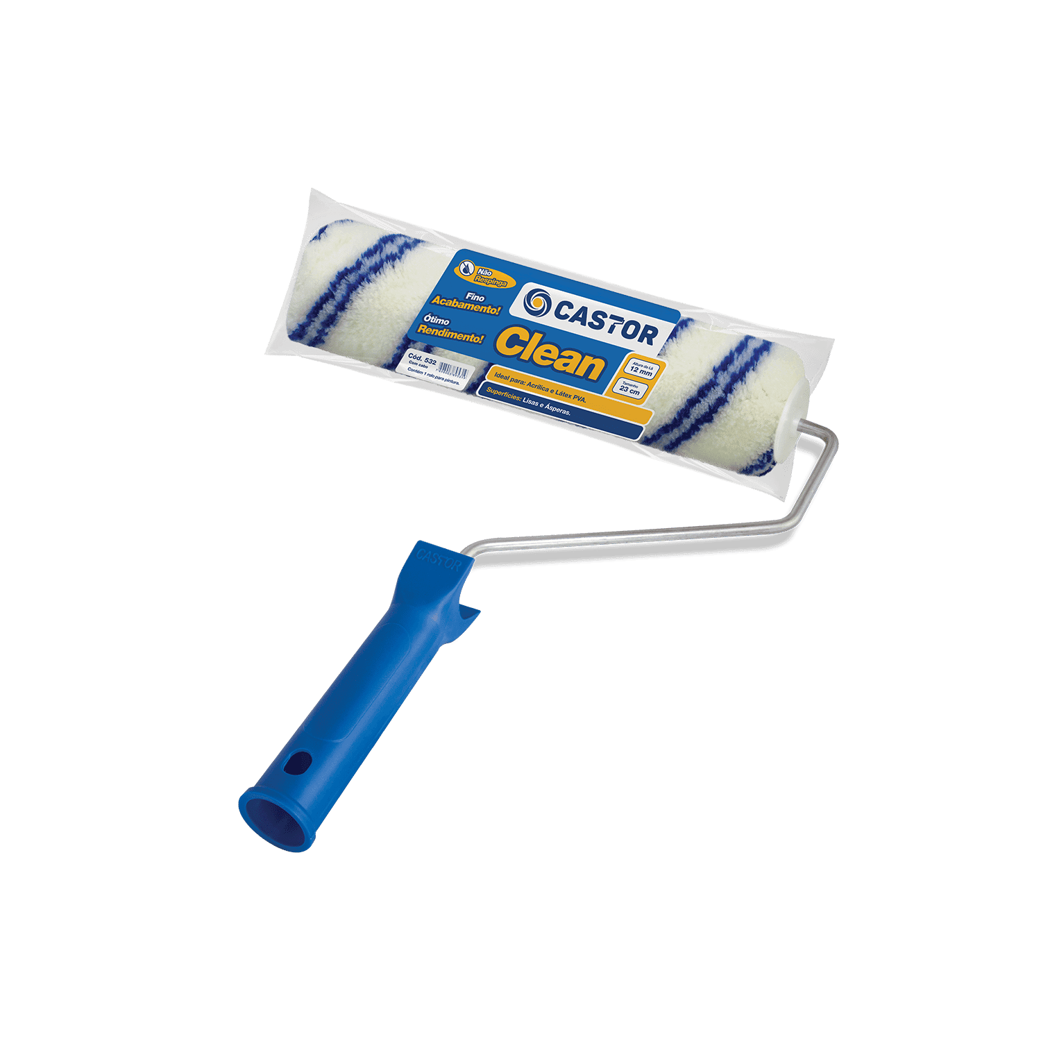 Rolo Lã Clean 0,12x23cm - Castor